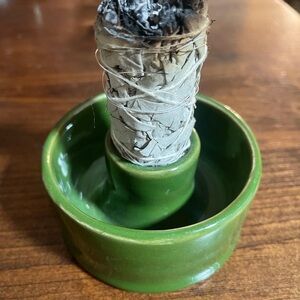 Pottery Smudge/Candle Stick Holder